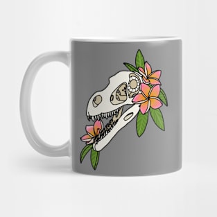 Velociraptor and Plumerias Mug